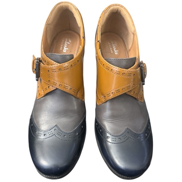 Clarks Women's Ciera Tide Platform Pump Brown/ Black/ Sz 9.5 - Picture 2 of 5